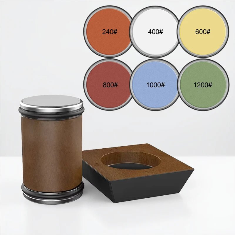 Rolling Knife Sharpener with diamond grinder and wood base — product image 7