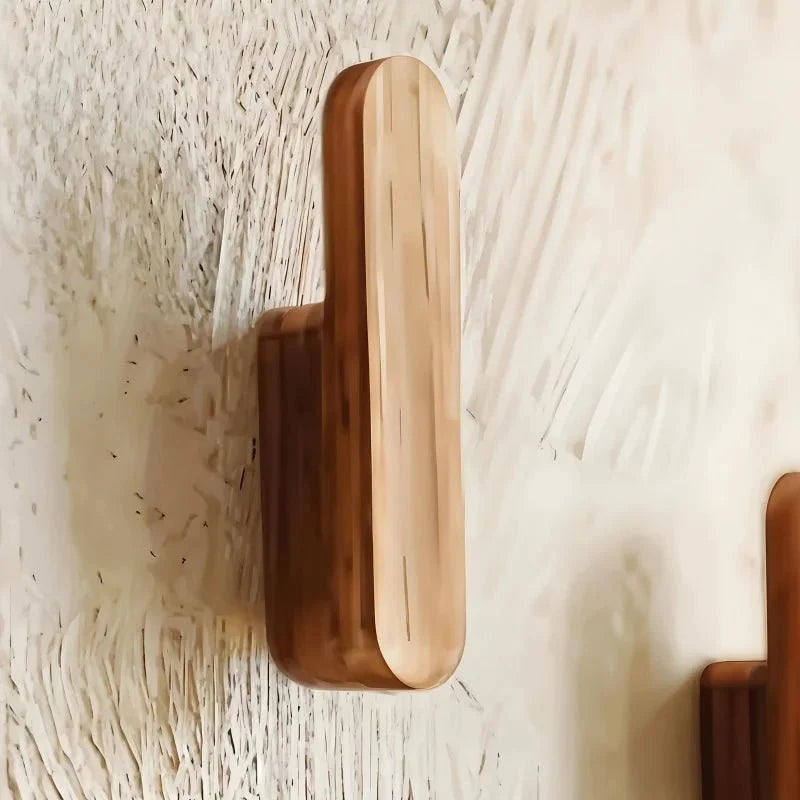 Wooden Wall Hooks | Space-Saving Set of Four - Wall Hooks product view 3