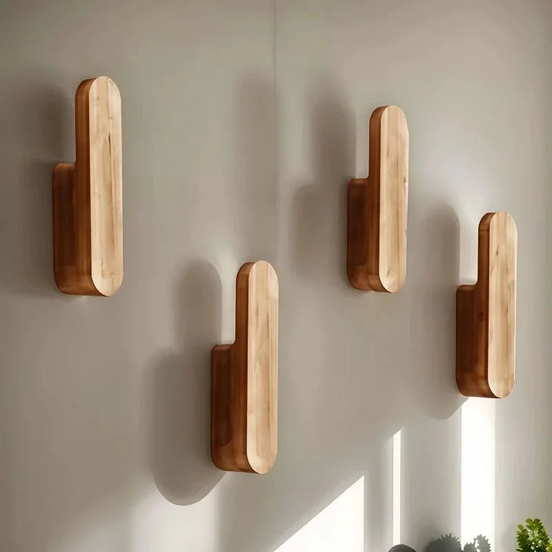 Wooden Wall Hooks | Space-Saving Set of Four - Wall Hooks product view 1