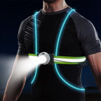 LED Safety Vest | Adjustable Fit, High Visibility, Reflective Finish detail