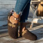 Buckled sheepskin mule slippers view 5