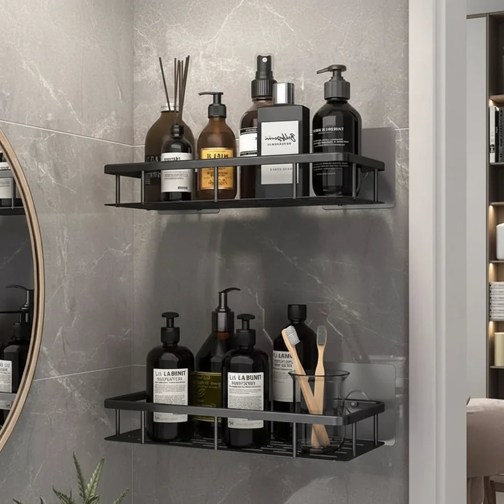Adhesive Shower Shelf with drill-free bathroom storage — product image 4