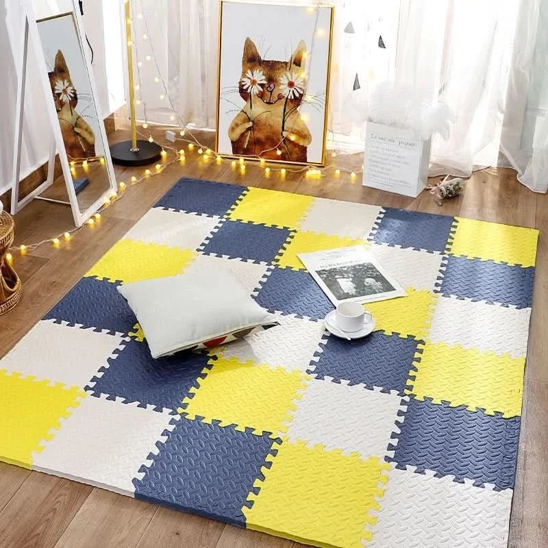 Interlocking Baby Play Mat | 12-Piece Foam Set, Padded Surface, Choice of Color Set 2