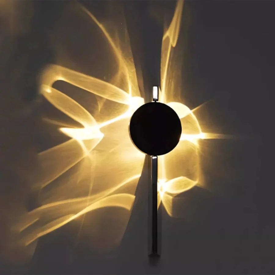 Rotatable LED Wall Light - Ribbed Stainless Steel Fixture - product image 7