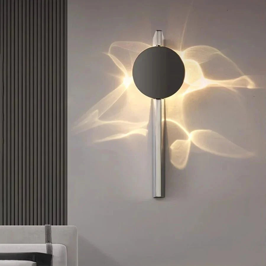 Rotatable LED Wall Light - Ribbed Stainless Steel Fixture - product image 3