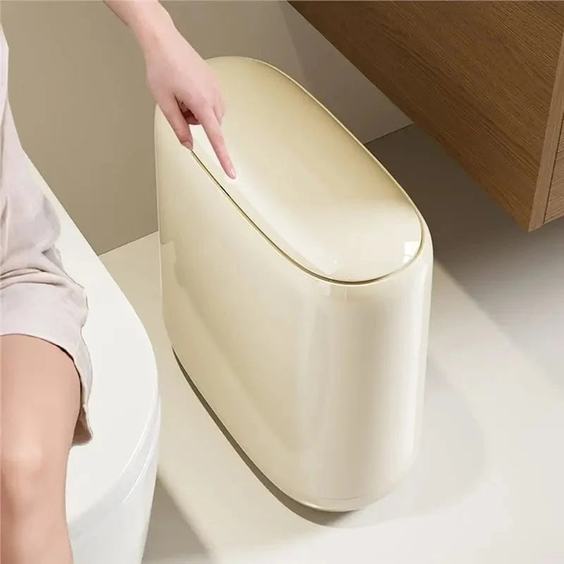 Slim Trash Can | Narrow-Space Household Waste Bin - Trash Can product view 2