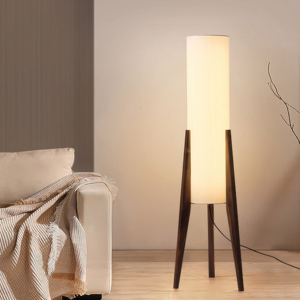 Floor Lamp | Walnut Wood Frame, Dimmable LED — product image 2