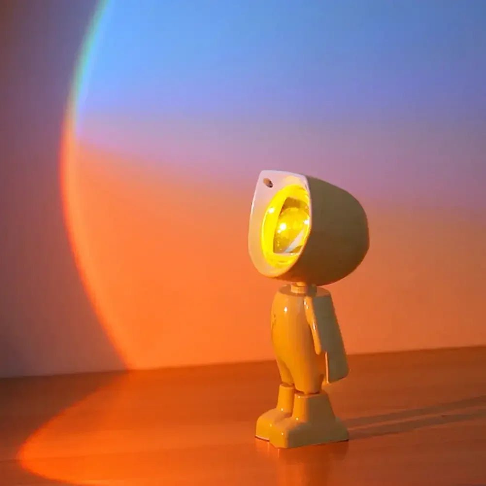 Astronaut Robot Lamp | Rechargeable Rainbow Mood Light - Table Lamp product view 4