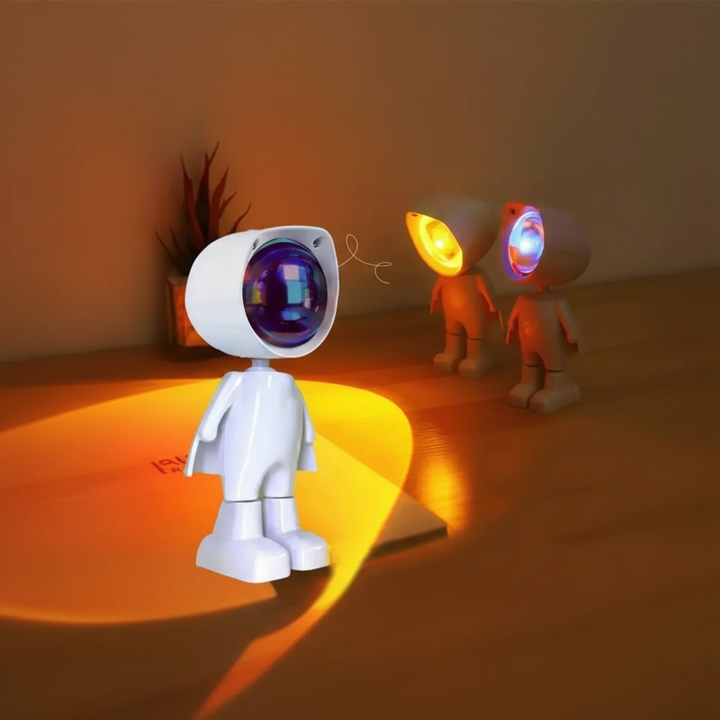 Astronaut Robot Lamp | Rechargeable Rainbow Mood Light - Table Lamp product view 5