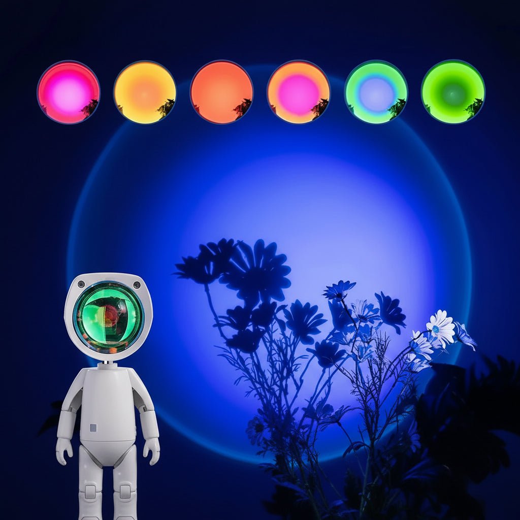 Astronaut Robot Lamp | Rechargeable Rainbow Mood Light - Table Lamp product view 6