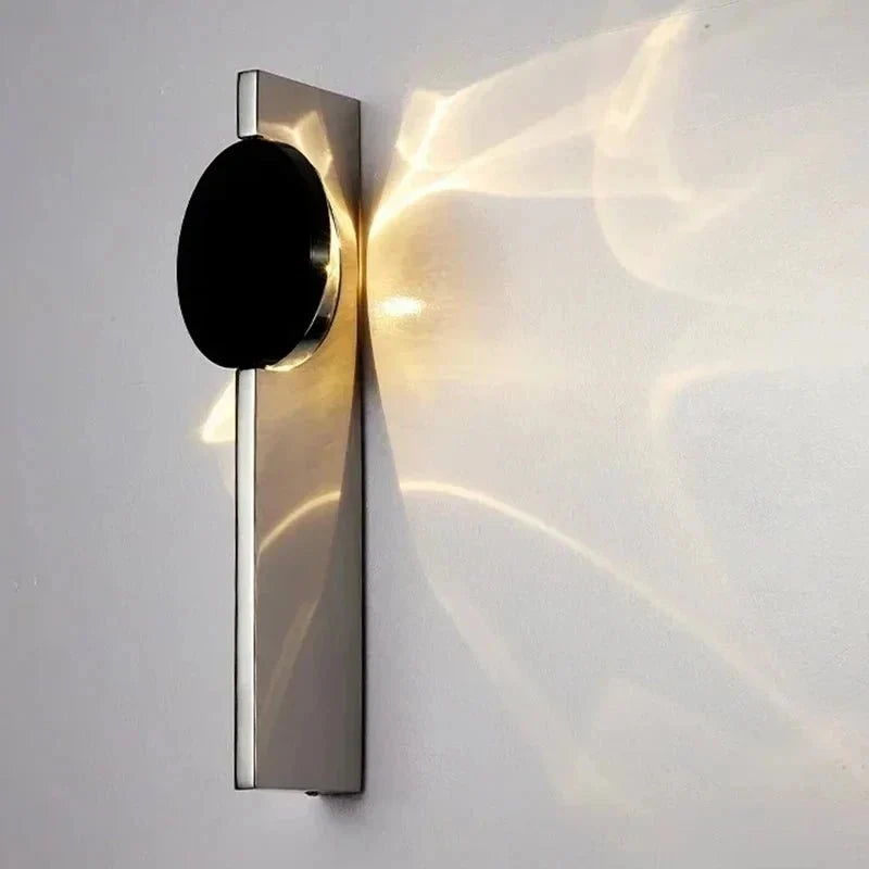 Rotatable LED Wall Light - Ribbed Stainless Steel Fixture - product image 4