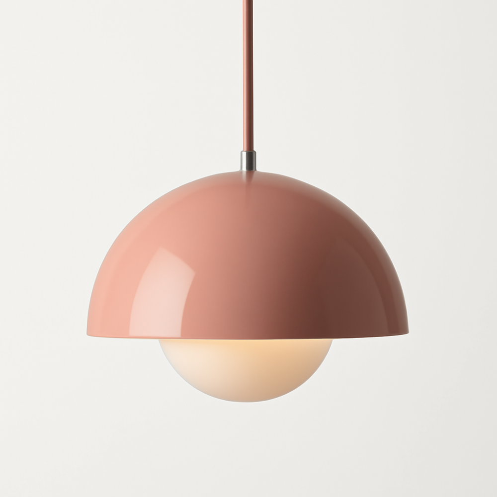 Scandinavian Color Dome Chandelier | Dimmable Metal Pendant Light image 19