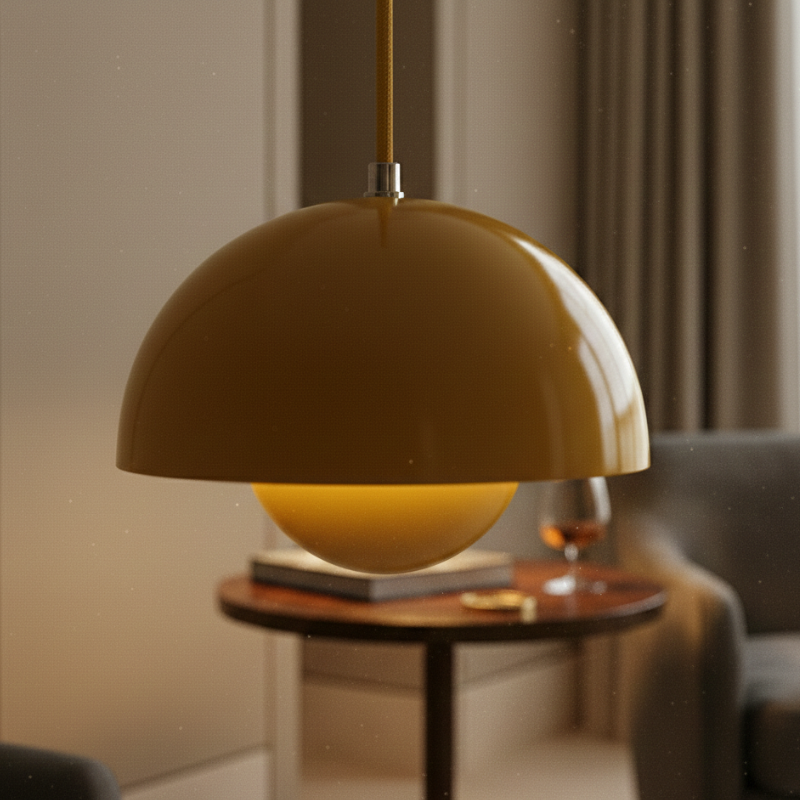Scandinavian Color Dome Chandelier | Dimmable Metal Pendant Light image 2