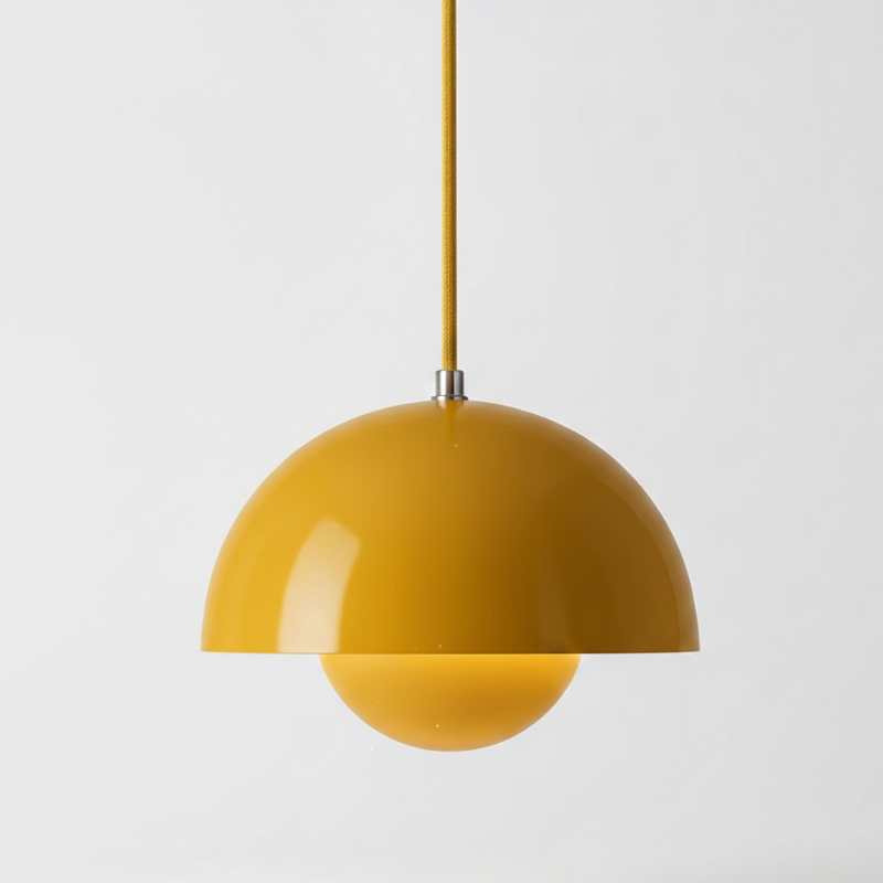 Scandinavian Color Dome Chandelier | Dimmable Metal Pendant Light image 3