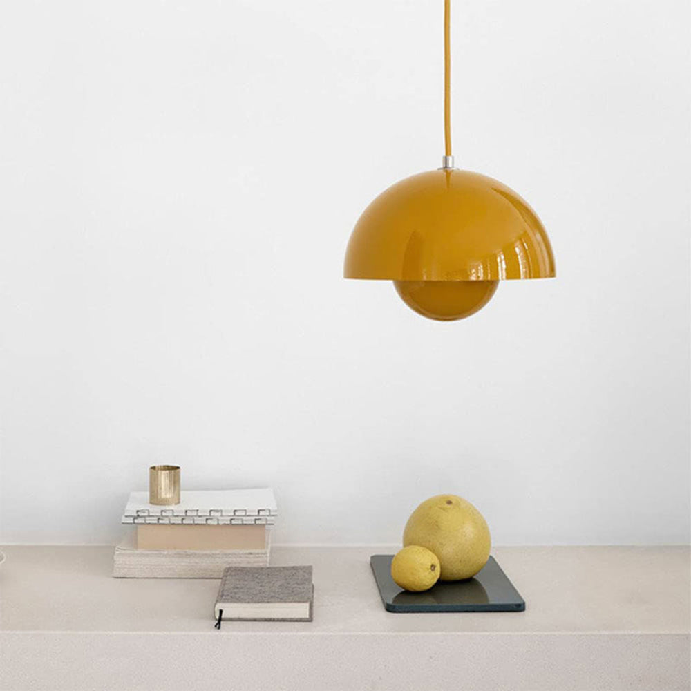 Scandinavian Color Dome Chandelier | Dimmable Metal Pendant Light image 4