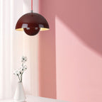Scandinavian Color Dome Chandelier | Dimmable Metal Pendant Light image 8