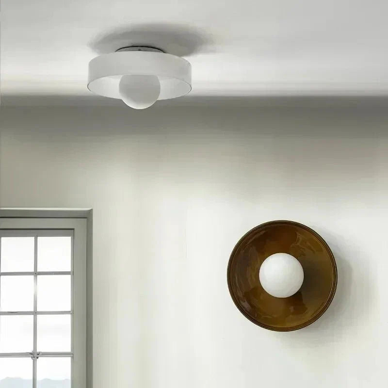 Nordic Glass Ceiling Light with two-tone led fixture — product image 2
