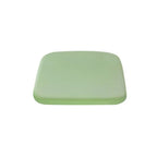 Seat cushion in light green isolated on a white background.