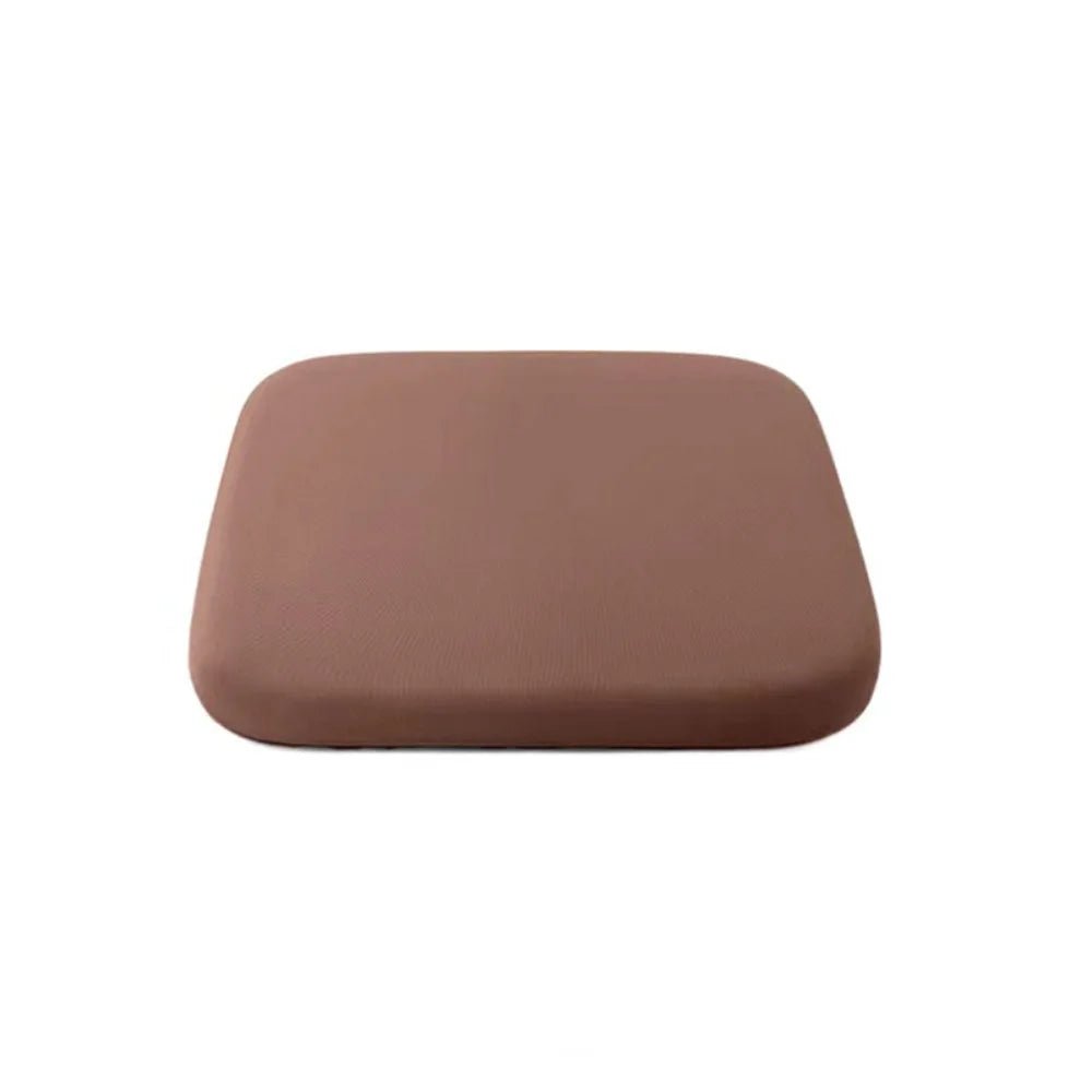 Seat cushion in brown isolated on a white background.