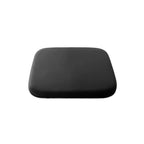 Seat cushion in black isolated on a white background.