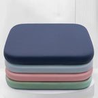 Seat cushion shown as a stack of navy, blue, pink, and green colors.