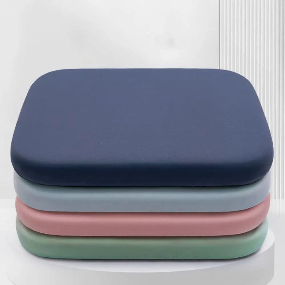 Seat cushion shown as a stack of navy, blue, pink, and green colors.
