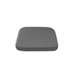 Seat cushion in dark gray isolated on a white background.