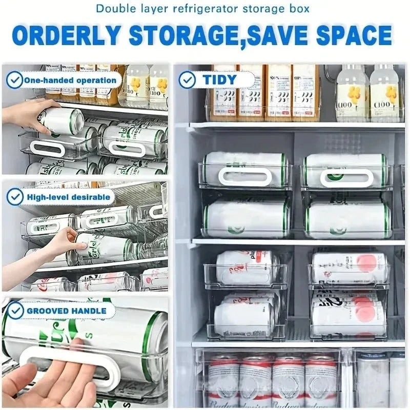 Can Dispenser | Two-Tier Refrigerator Organizer - Can Dispenser product view 3