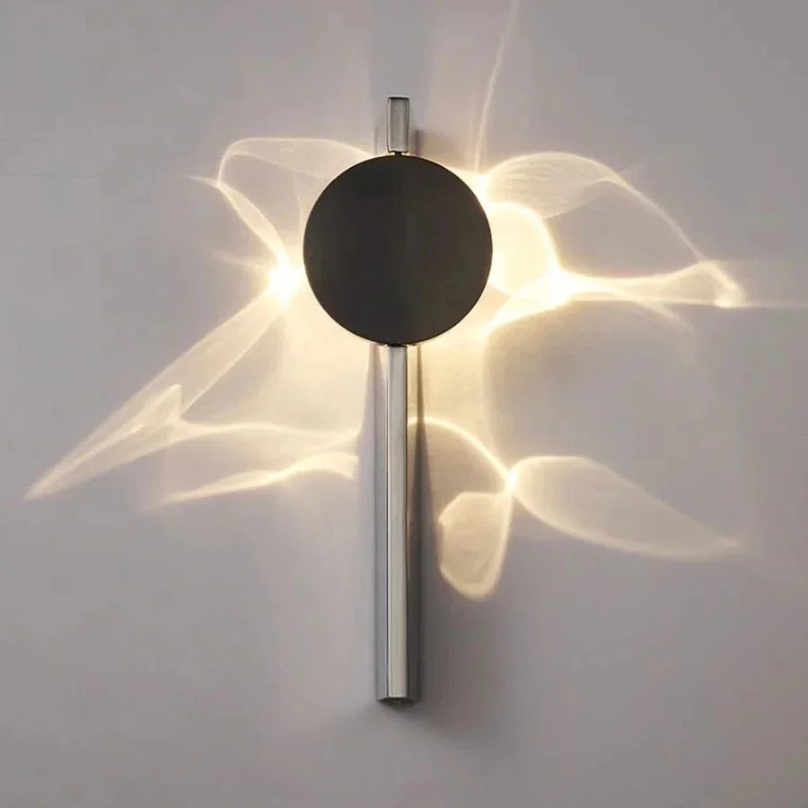 Rotatable LED Wall Light - Ribbed Stainless Steel Fixture - product image 5