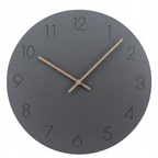 Silent 29 cm wall clock with MDF face and walnut wood hands, product detail 8.