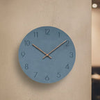 Silent 29 cm wall clock with MDF face and walnut wood hands, product detail 1.