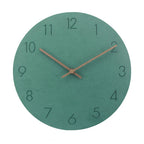 Silent 29 cm wall clock with MDF face and walnut wood hands, product detail 4.