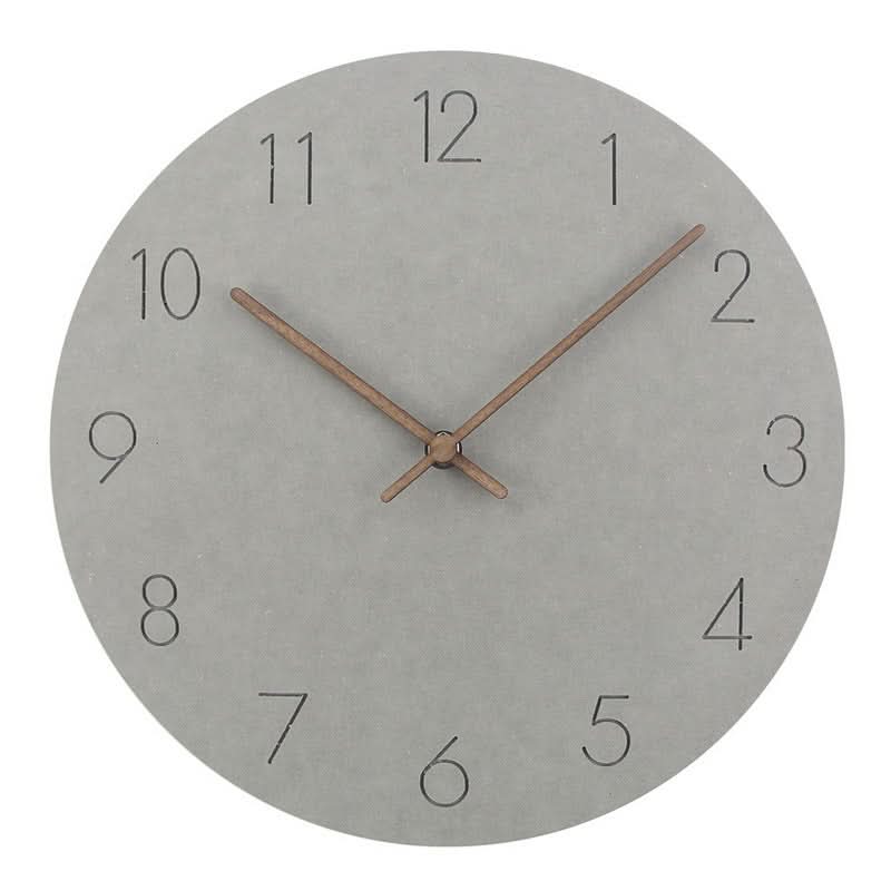 Silent 29 cm wall clock with MDF face and walnut wood hands, product detail 5.