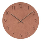 Silent 29 cm wall clock with MDF face and walnut wood hands, product detail 6.