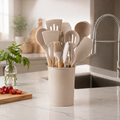 Twelve piece silicone utensil set with bamboo handles, gallery image 2.