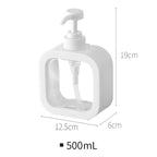 White soap dispenser dimension diagram for the 500 mL size.