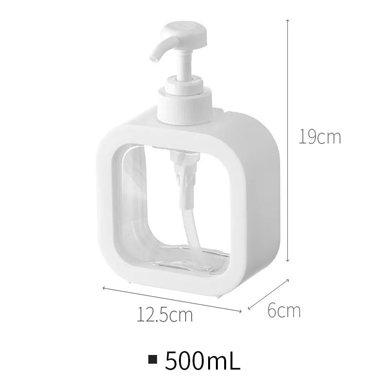 White soap dispenser dimension diagram for the 500 mL size.