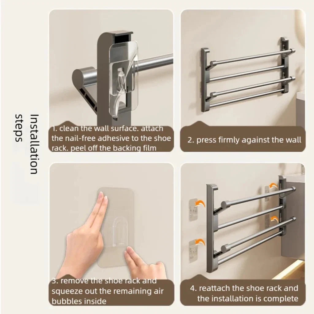 Wall-Mounted Shoe Rack - Drainage Storage Organizer - product image 4