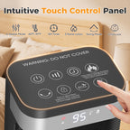 Space heater square style touch panel and timer controls
