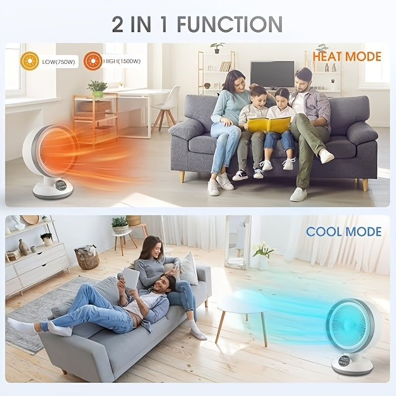 Space heater and fan diagram showing low and high heat plus fan mode