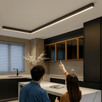 Linear LED Ceiling Light with scandinavian dimmable fixture — product image 4
