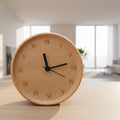 Beech Wood Alarm Clock | Silent Analog Bedside Clock - Alarm Clock product view 1