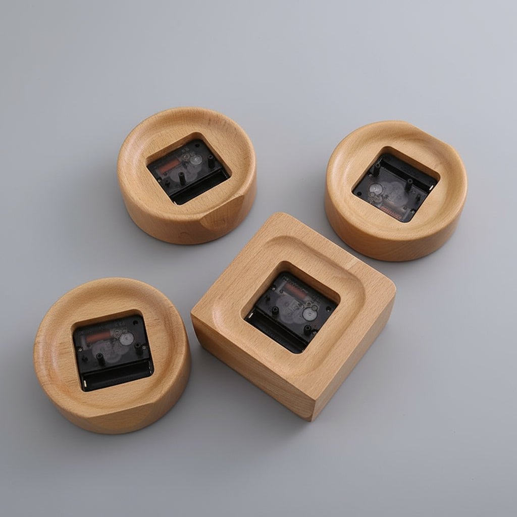 Beech Wood Alarm Clock | Silent Analog Bedside Clock - Alarm Clock product view 2