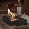 Tabletop Fireplace | Portable Bioethanol Burner, Stainless Steel, Black — product image 1