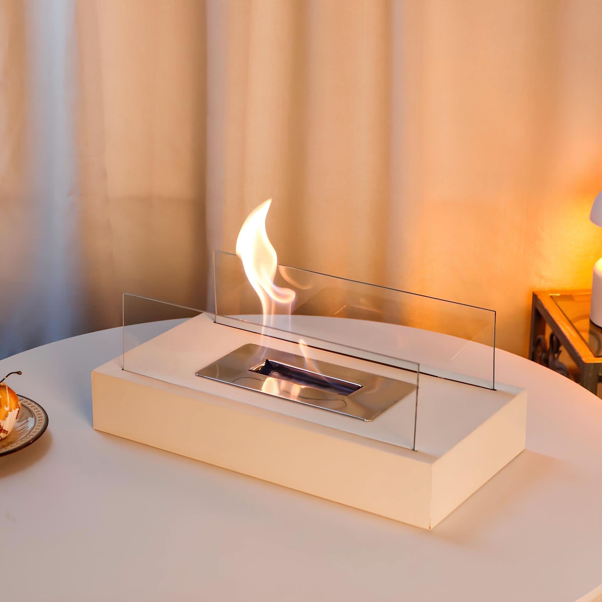 Tabletop Fireplace | Portable Bioethanol Burner, Stainless Steel, Black — product image 7