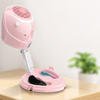 Hooded Hair Dryer Pink detail and styling view