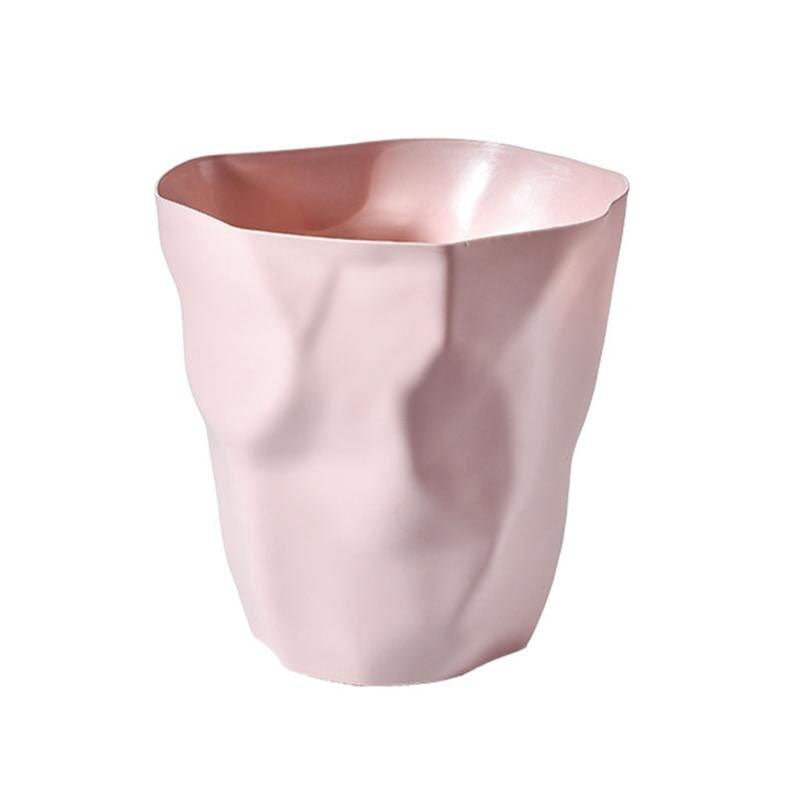 Trash can in pink isolated on a white background.