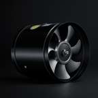 Ventilation fan in a black or white ABS housing, hero view.