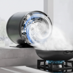 Ventilation fan in a black or white ABS housing, product detail 1.