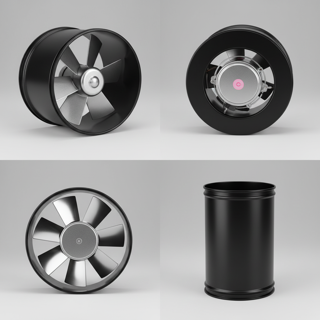 Ventilation fan in a black or white ABS housing, product detail 5.